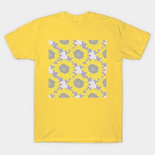 Yellow Daisy Floral Pattern T-Shirt